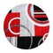 Flash Furniture Red 5' x 5' Geometric Abstract Area Rug KP-RG953-55-RD-GG - alternate 2